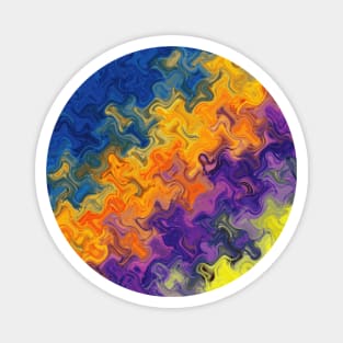 Modern Abstract Colorful Art Magnet